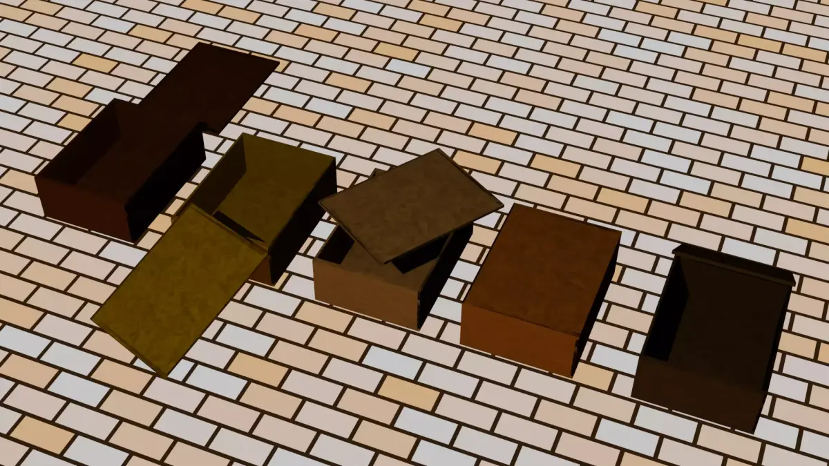 wooden crates 3D model order