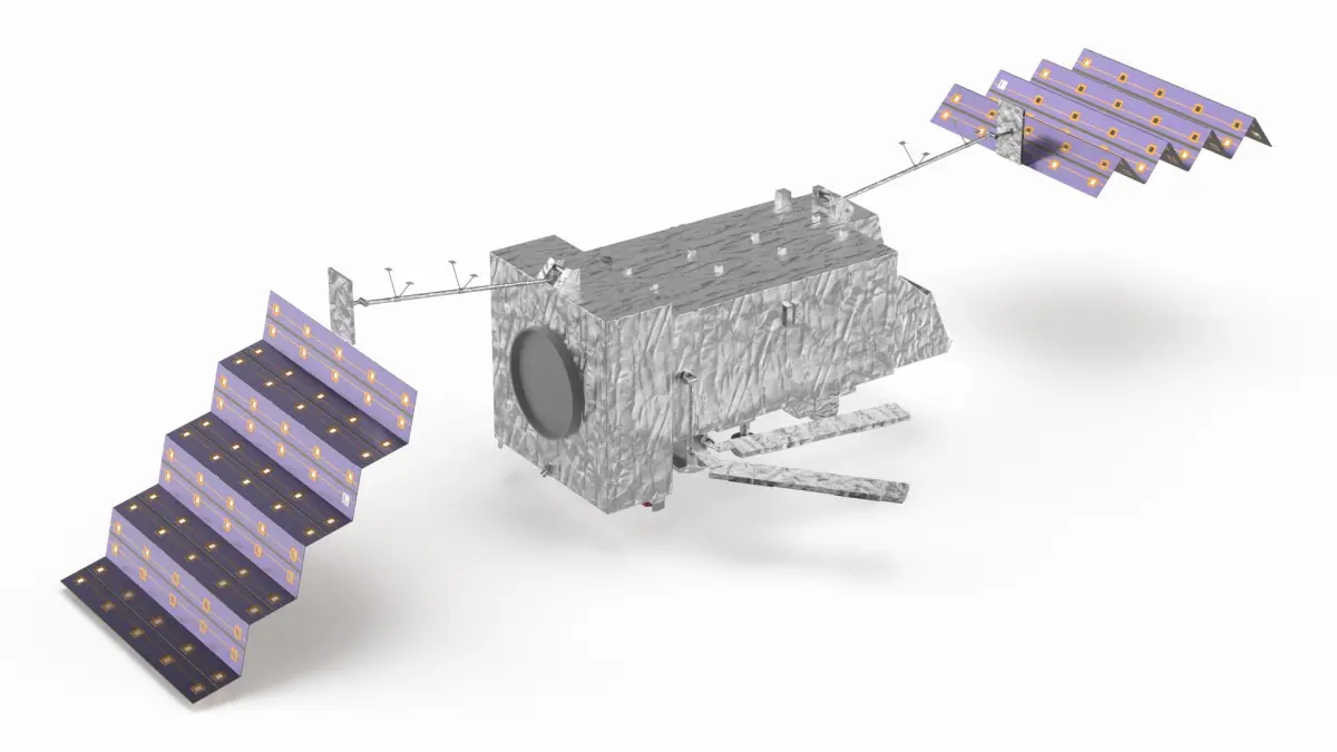 Weather Satellite with Solar Panels 3D model