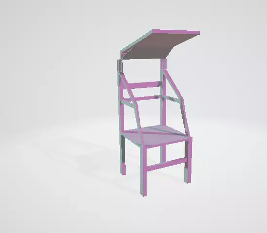 Chara chair with canopy 3D model