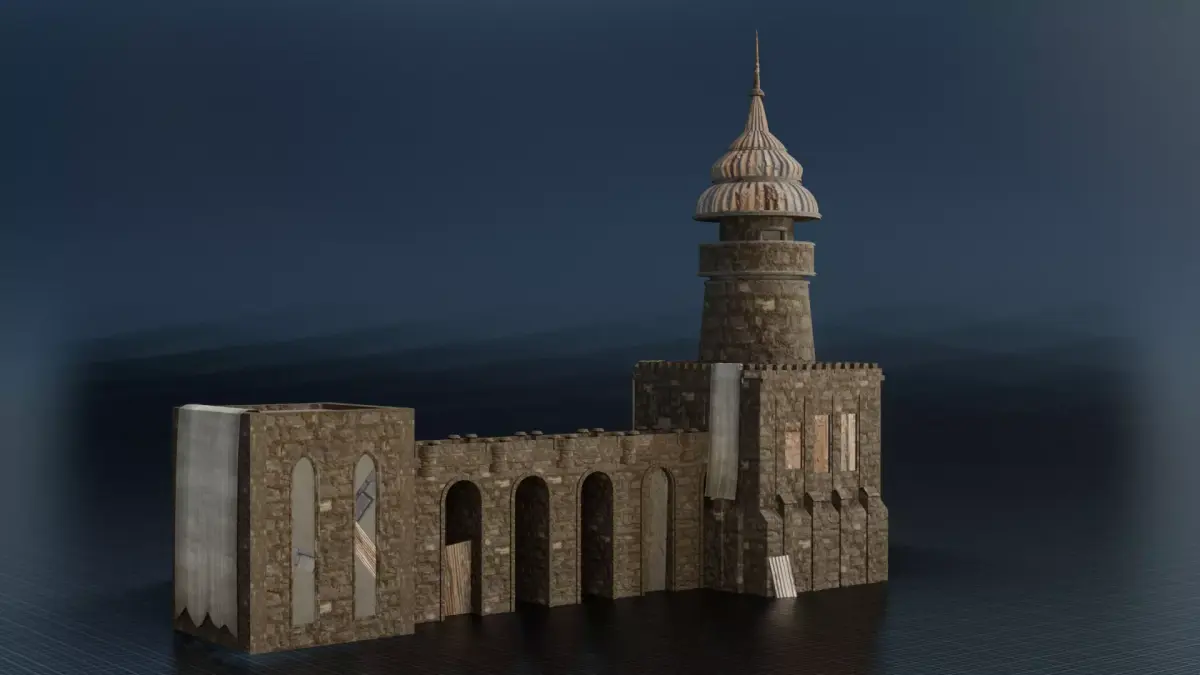 Modular Building Low-poly 3D model buy