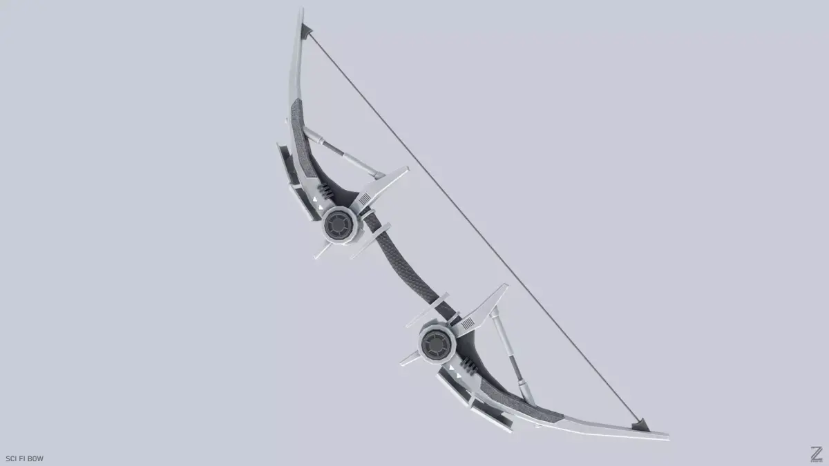 Scifi bow Low-poly 3D model get