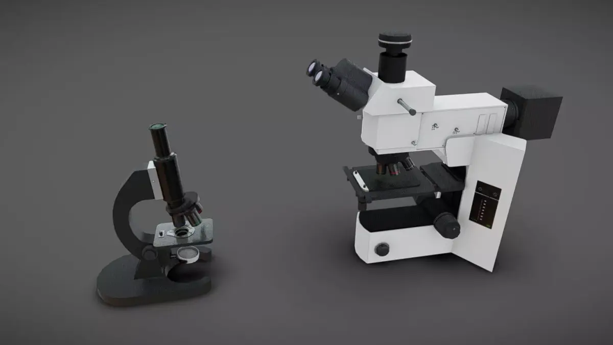 Microscopes Low-poly 3D model