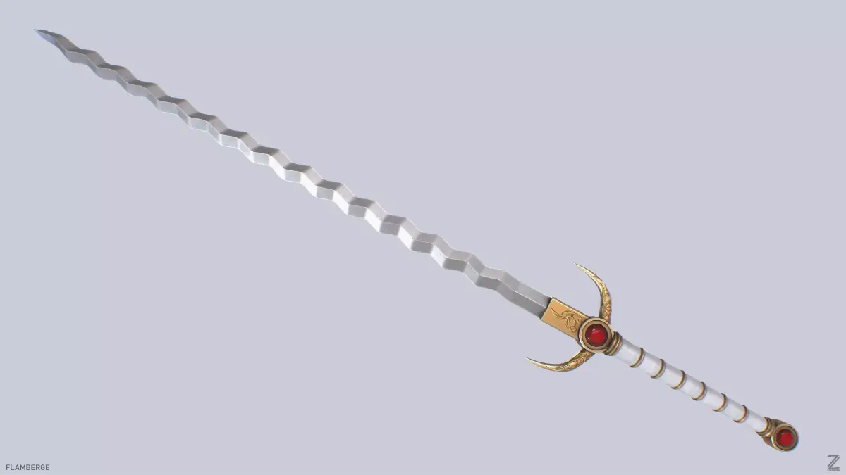 Flamberge Low-poly 3D model order