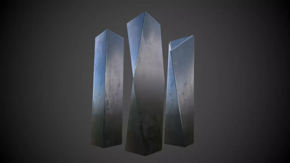 Mysterious Monoliths Low-poly 3D model