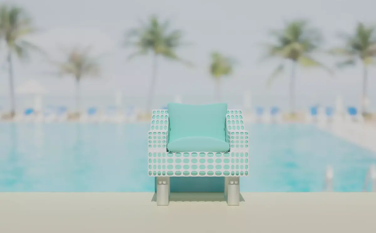 Pool chair 3D model purchase