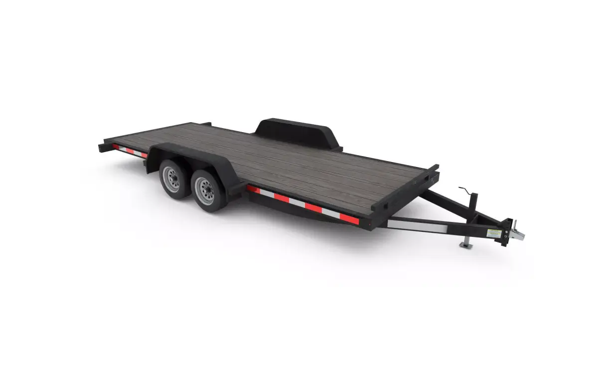 Flatdeck Utility Trailer Low-poly 3D model