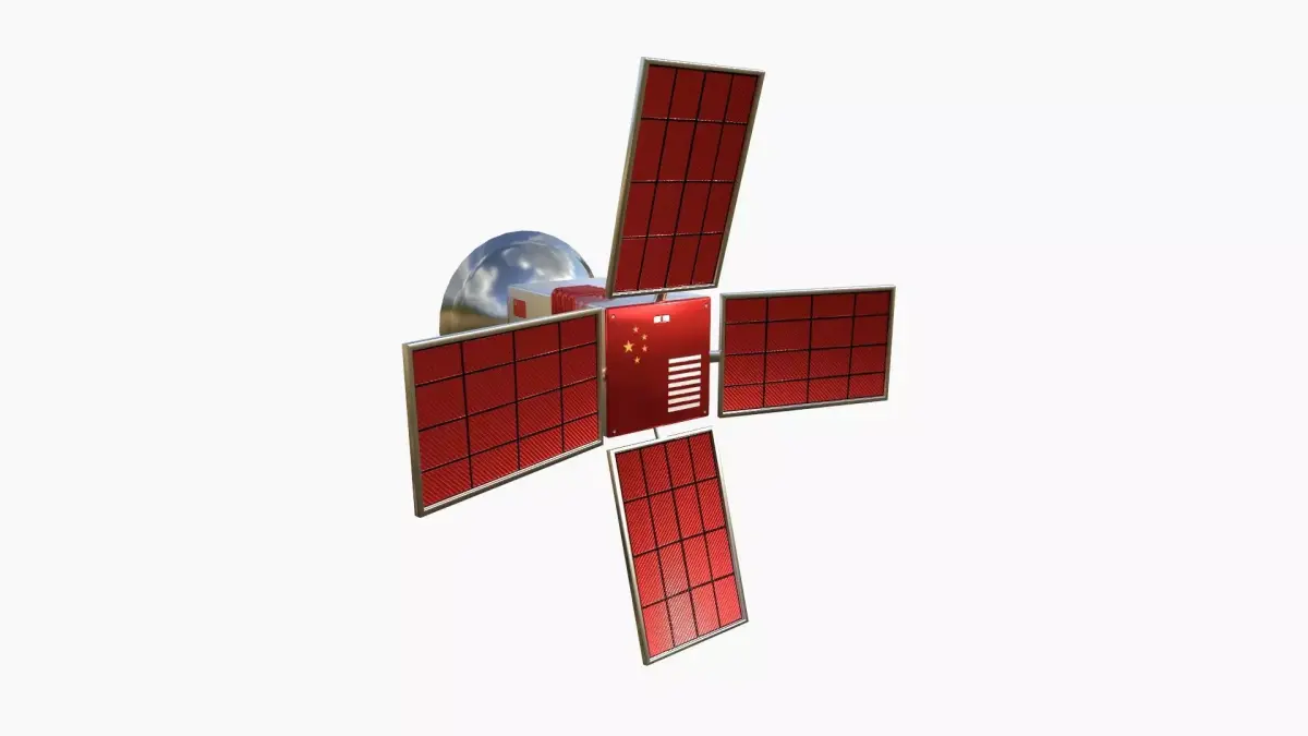 Satellite G10 China - SciFi Space Design Low-poly 3D model