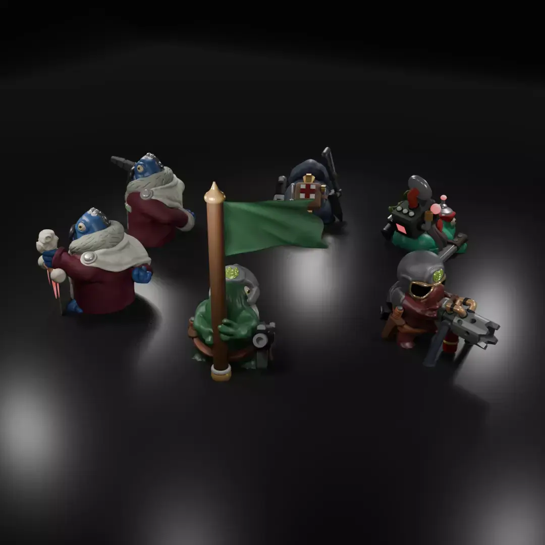 Pond Defense Force - Command Squad 3D print model