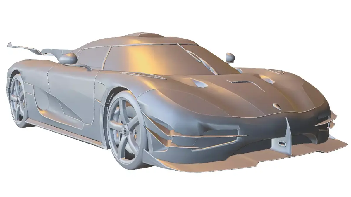Hypercar Super Sports Car Low-poly 3D model