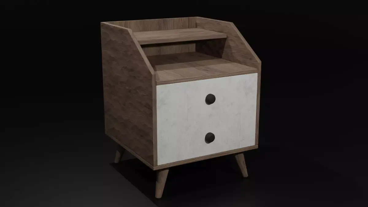 Modeern BedSide Drawer Free 3D model