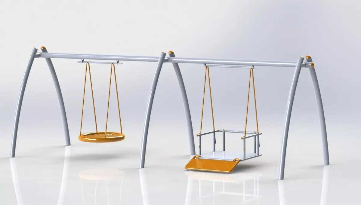 Swing and while chair combination Free 3D model