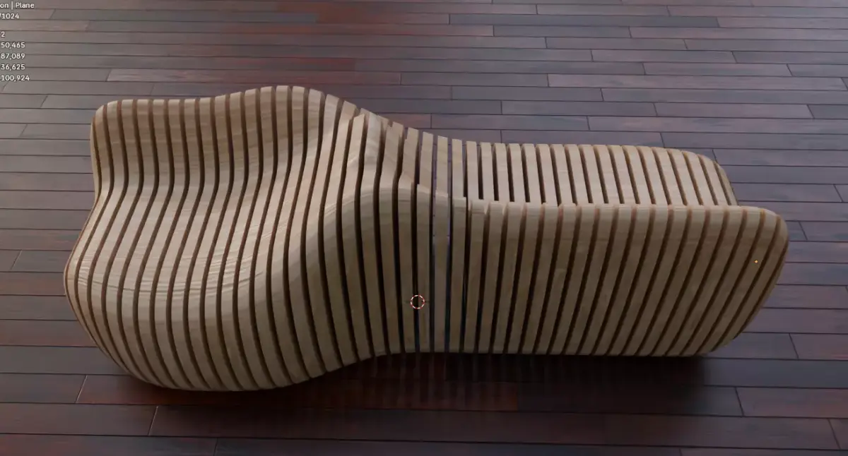 parametric bench  3D model buy
