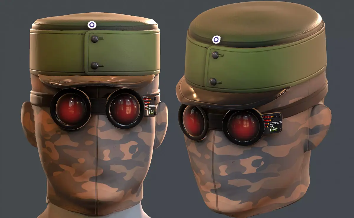 Gas mask helmet 3d model scifi Low-poly  Low-poly 3D model 538