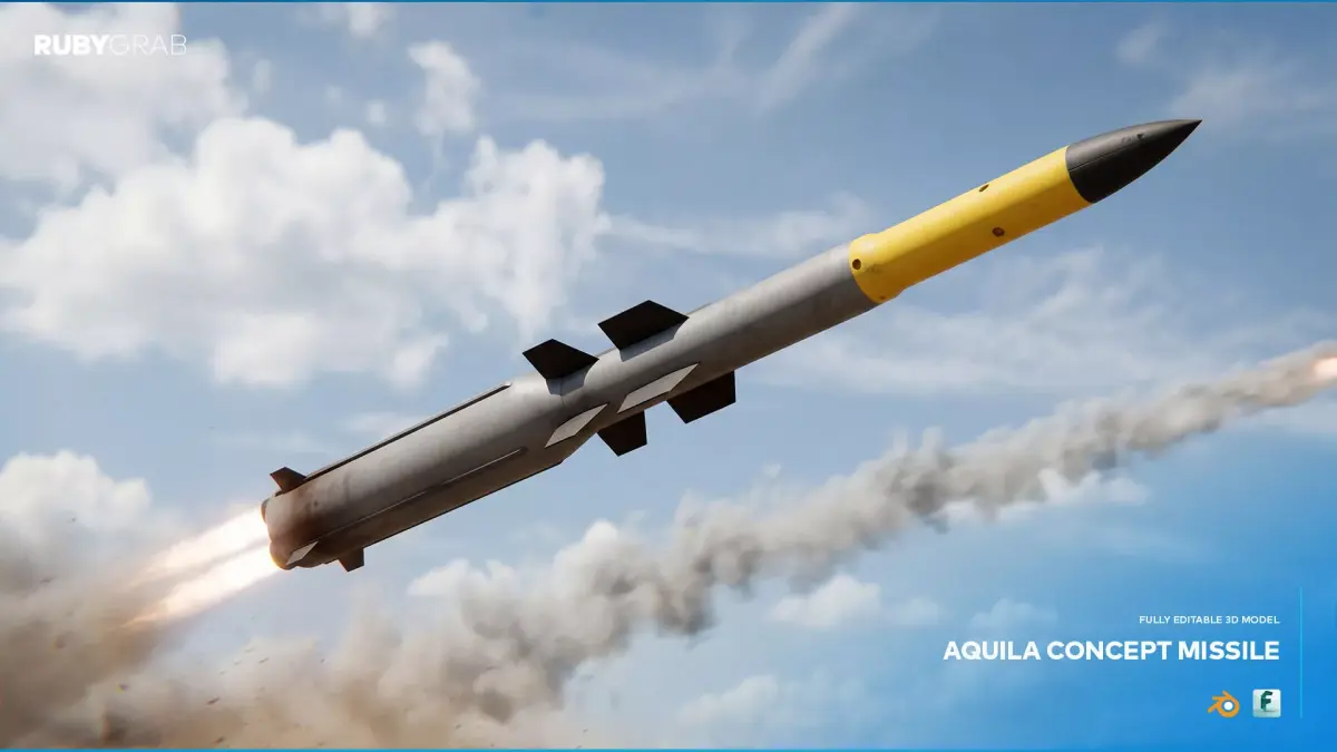 Aquila Concept Missile - AGM-Style Air-to-Ground Design 3D model