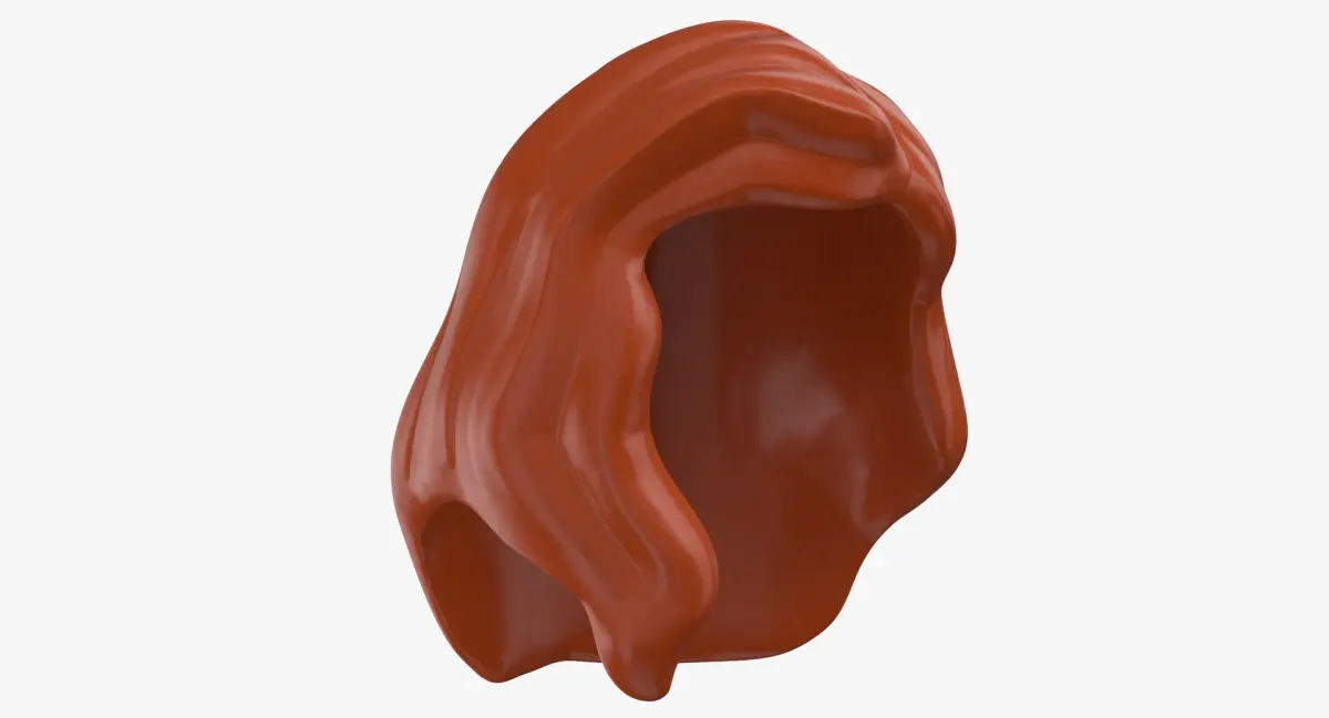 Lego Hair 02 Light Brown 3D model