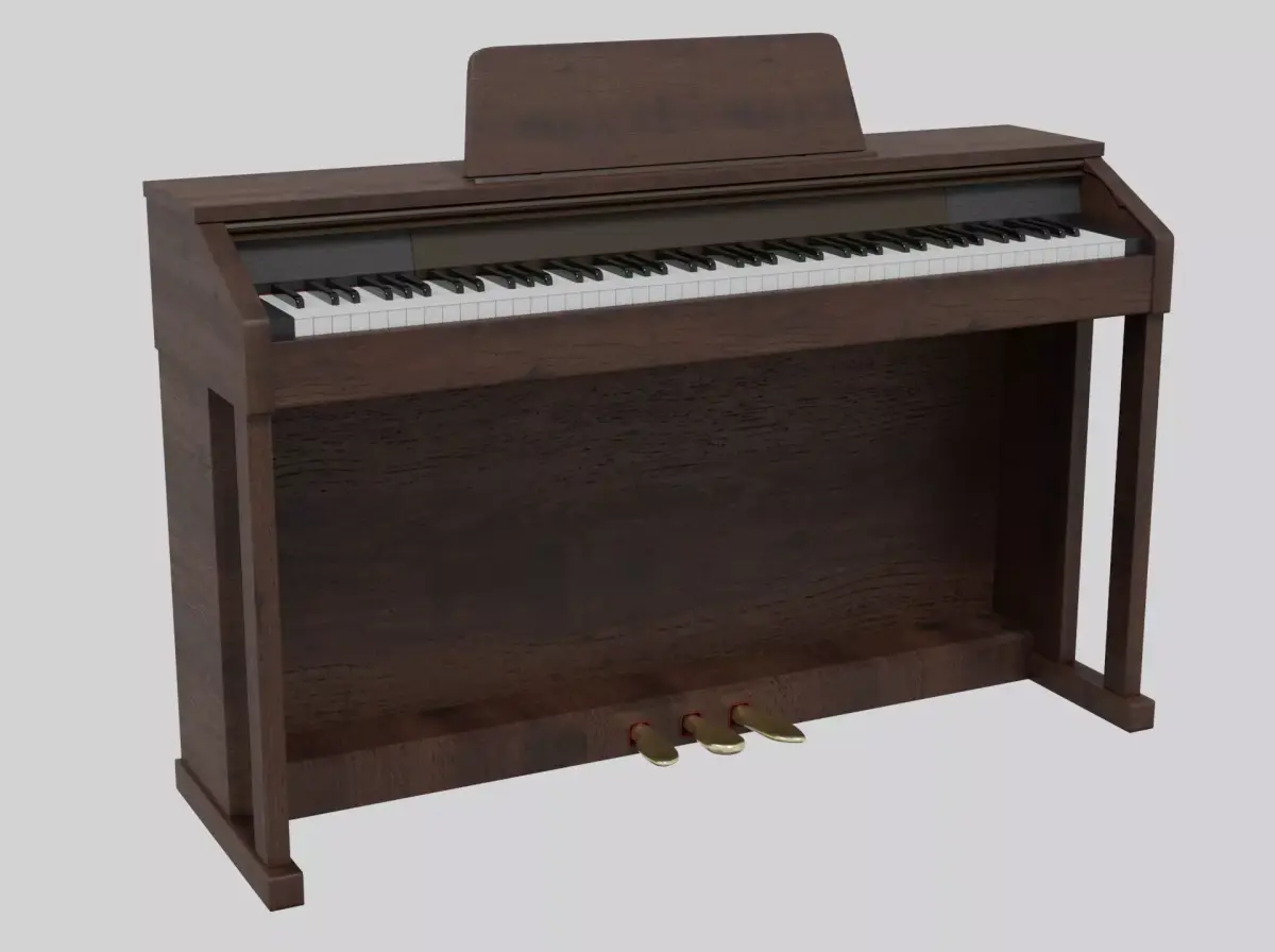 Modern Slim Piano - Clavinova Style Free 3D model