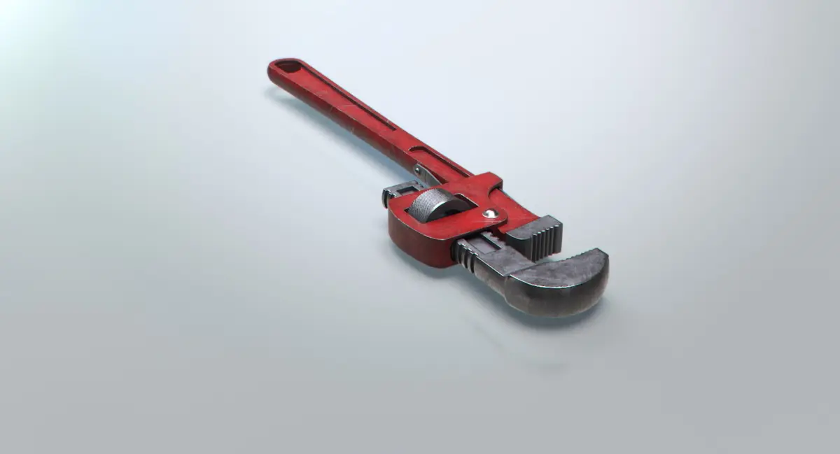 Pipe Wrench 3D model 3