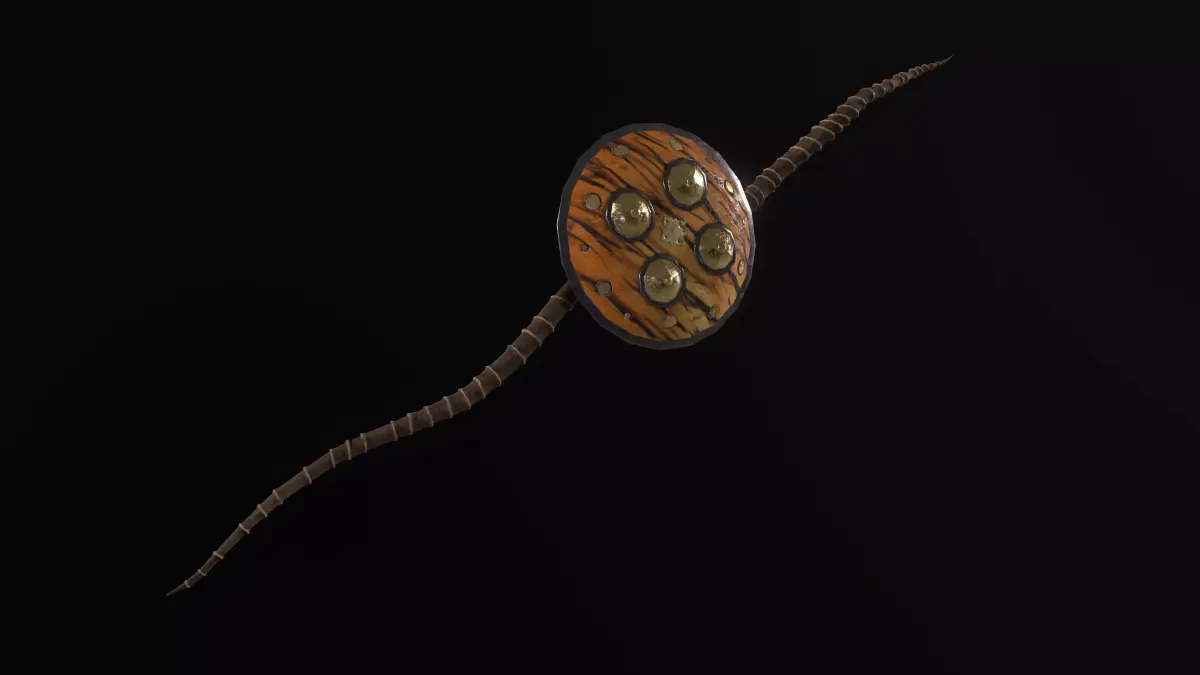 Tiger Pelt Maduvu - Tamil Melee Weapon Low-poly 3D model
