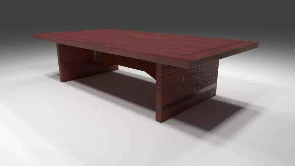 Low quality wood table Free 3D model
