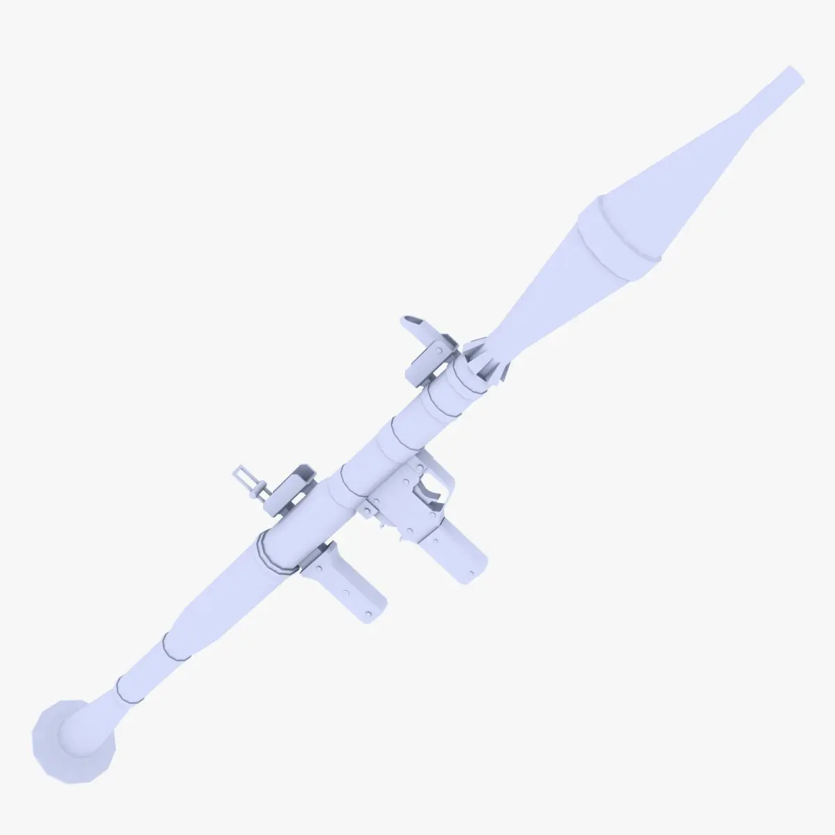 RPG7 Rocket Launcher Low-poly 3D model