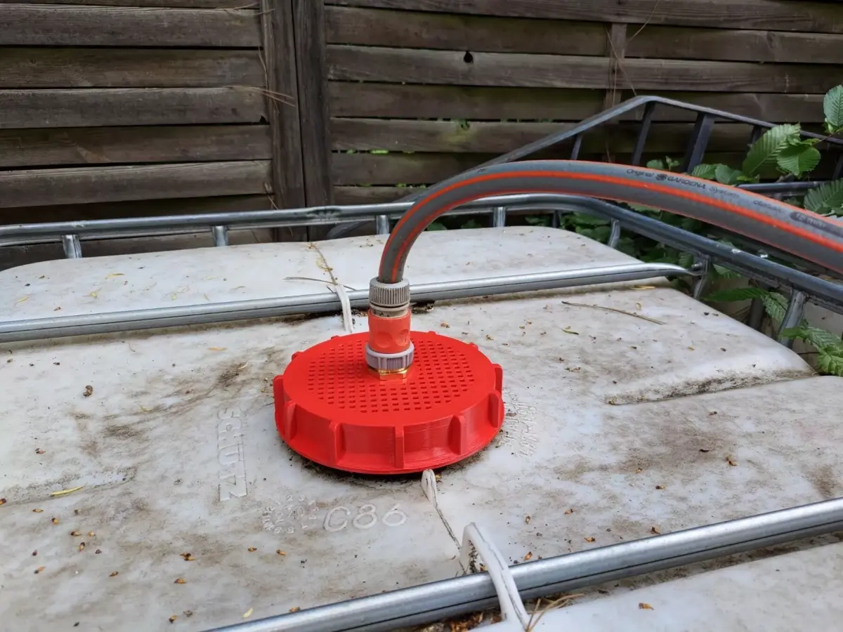 IBC TANK LID GRID WITH G1 THREAD diameter 163MM 3D print model