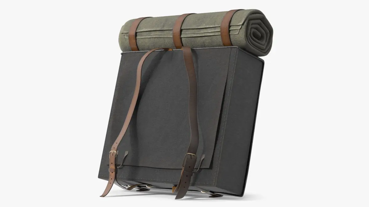 74th New York Infantry Backpack with Blanket 3D model