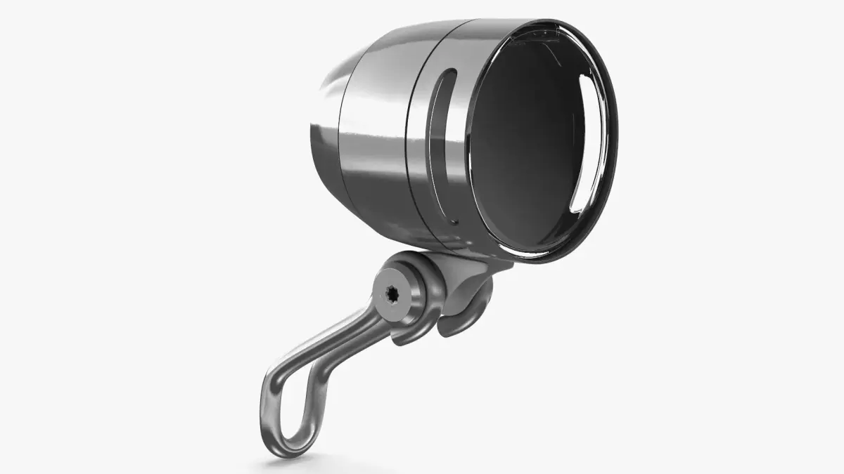 Aluminum Bicycle Front Light with Mount 3D model