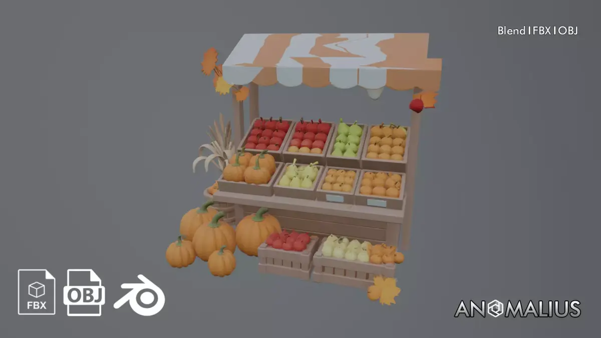 vegetable vendor Free 3D model