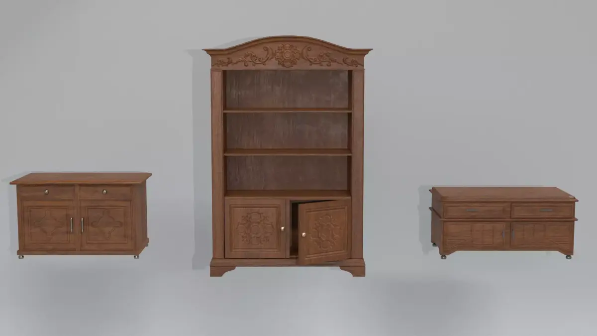 Furniture Pack 3D Model Free low-poly 3D model