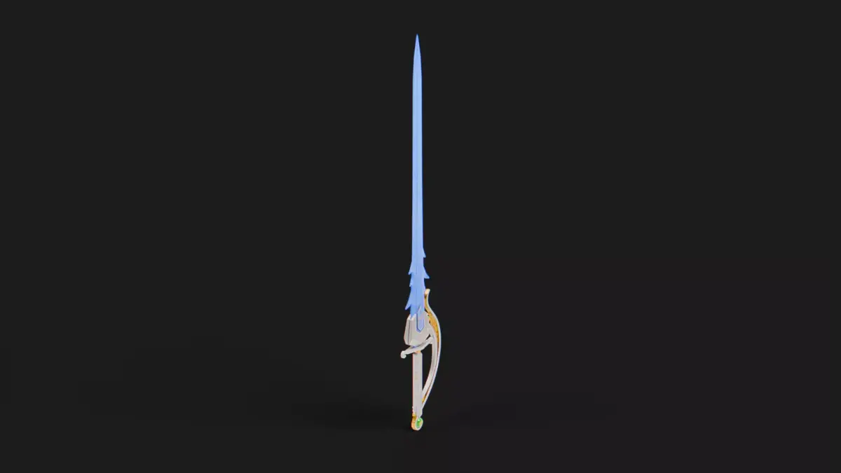 Magical Saber Fantasy Sword Low-poly 3D model