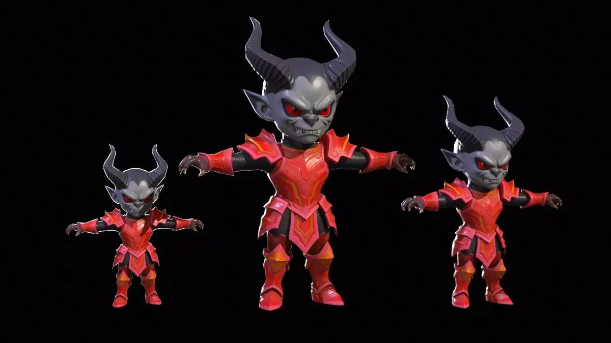ChibiDemon5Pack1 Low-poly 3D model