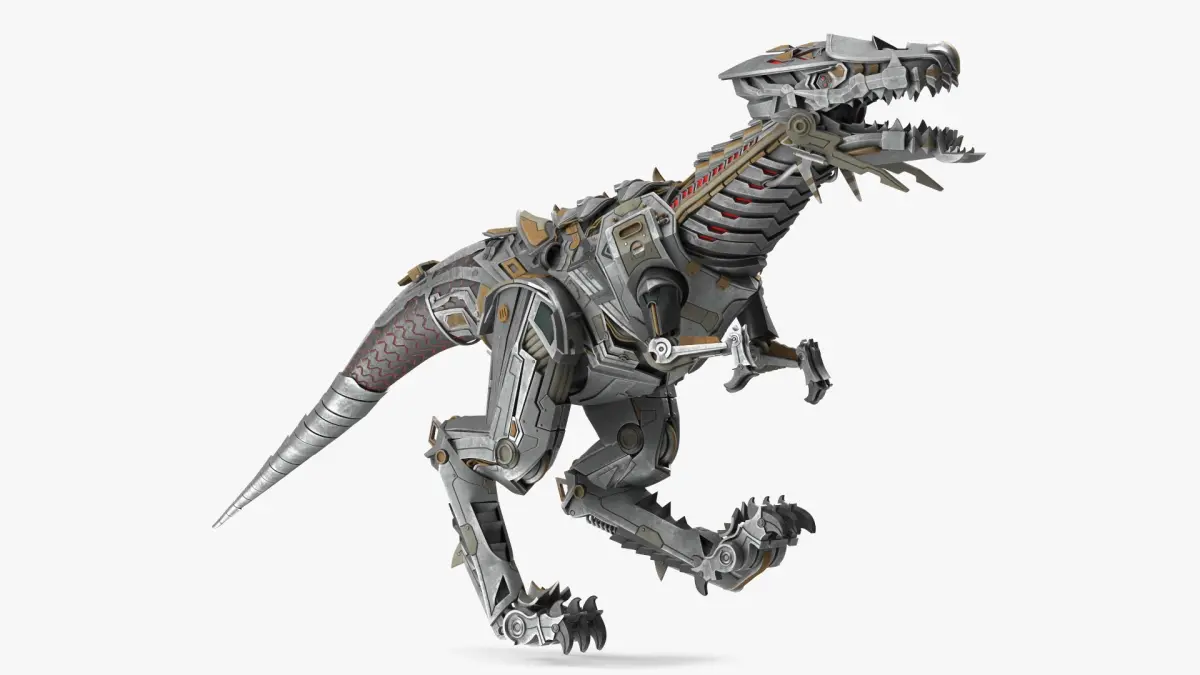 Robotic Dinosaur Rigged for Cinema 4D 3D model