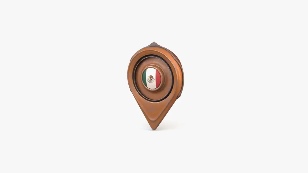 Mexico Flag Icon 3D model