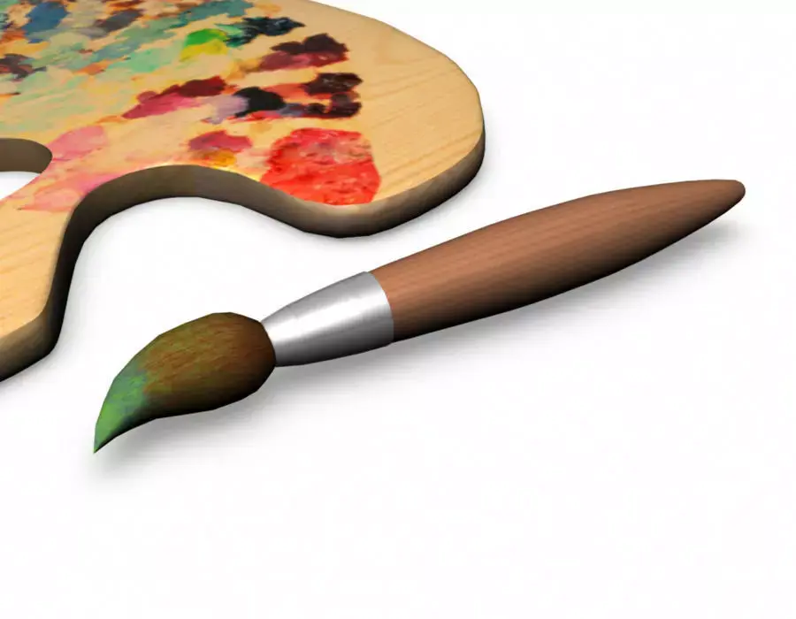 painting brush Free 3D model