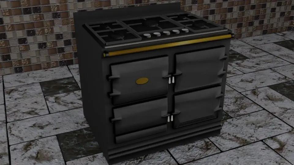 vintage style kitchen Free low-poly 3D model