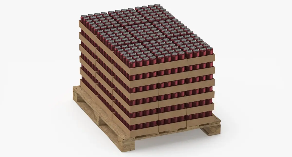 Cargo Cans Color 04 Plain and Packed 3D model