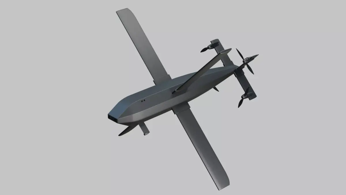 Drone XH-2 - Miltary Drone 3D model