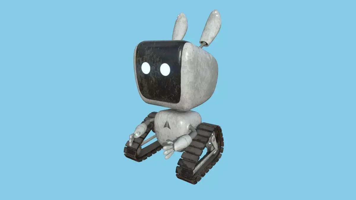 Cute Robot 03 Dirt Metal - Character Design Fashion Low-poly 3D model