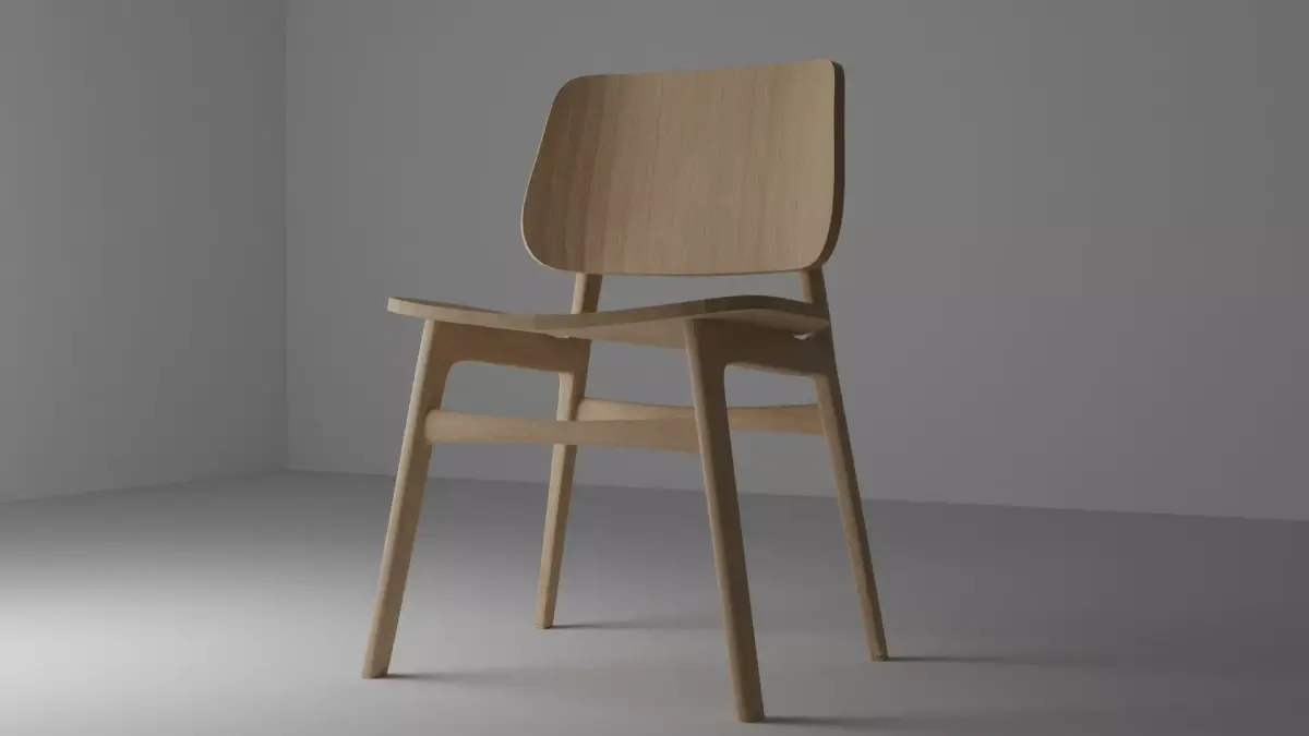Wooden Chair Free 3D model shop