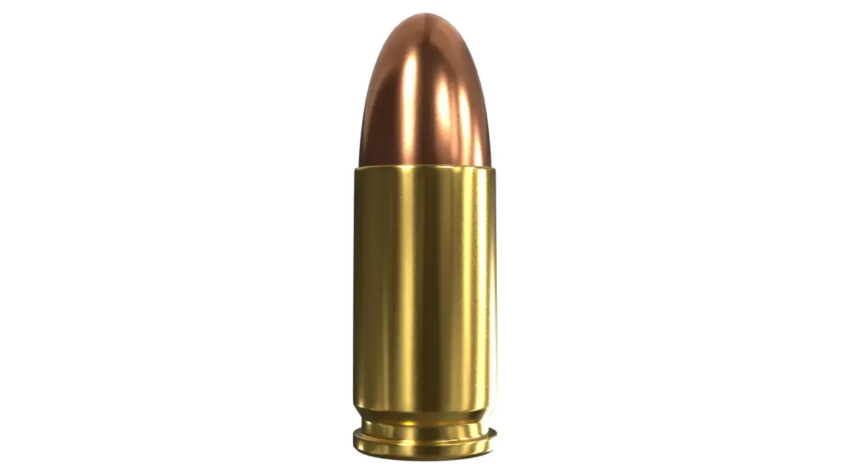 9mm Bullet PBR Low-poly 3D model