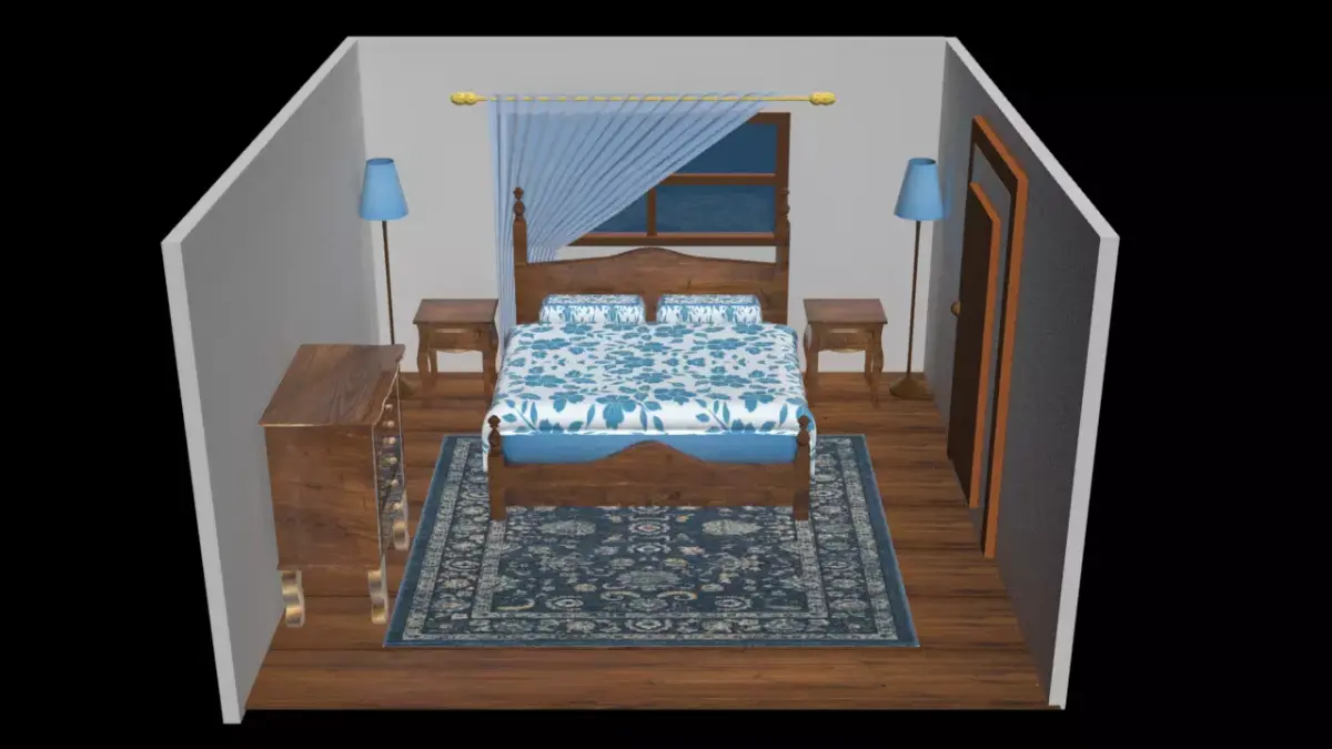 3D Bedroom Free 3D print model