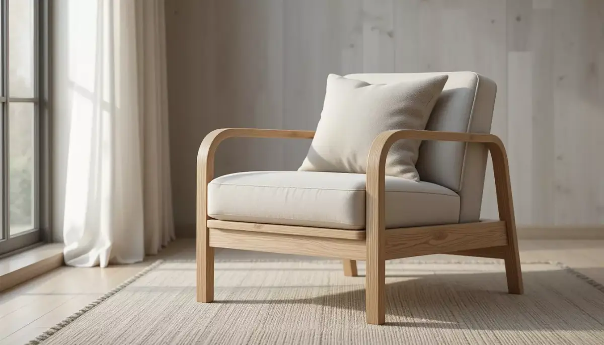 Wooden Armchair 3D Model  Modern Furniture Game  Render Ready  Free 3D model
