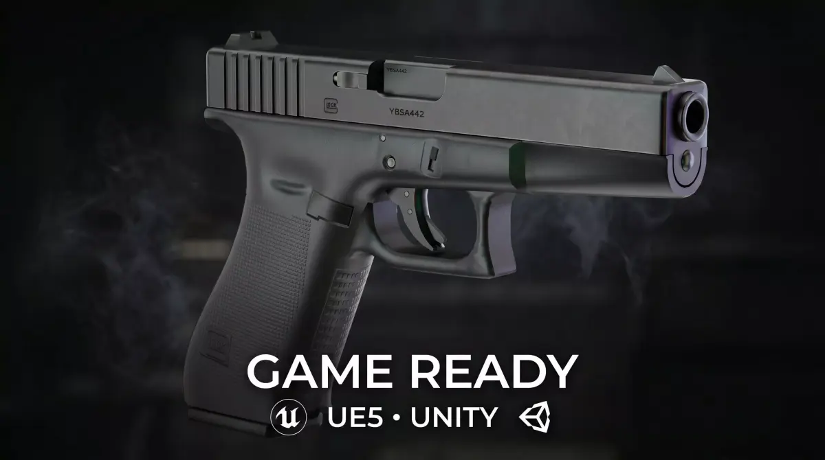 Glock 18 Gen 4 Low-poly 3D model