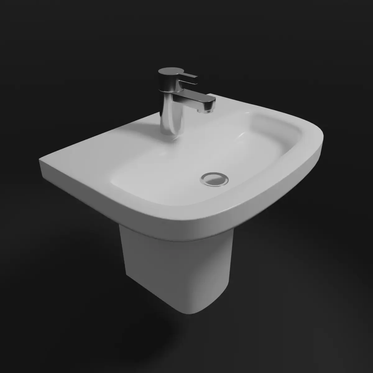 Bathroom sink  Free low-poly 3D model