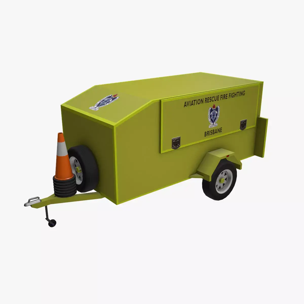 ARFF Support Trailer --395-- Low-poly 3D model