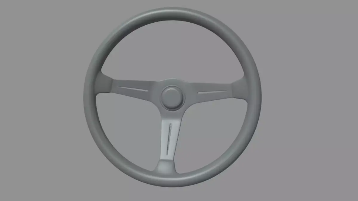 Steering Wheel Car 011 Low-poly 3D model