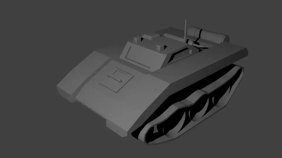  mobile rocket launcher Low-poly 3D model