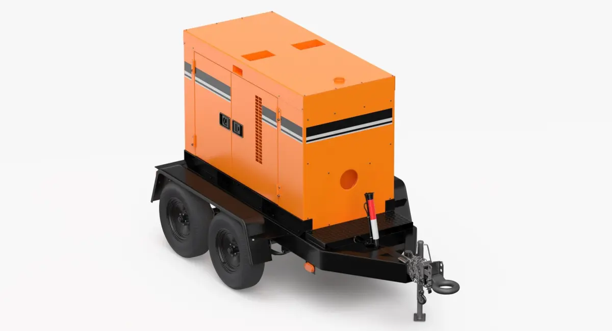 Generator Trailer Clean and Dirty 3D model