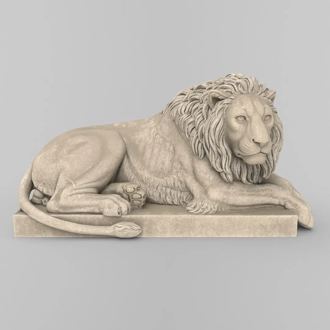 Recumbent Lion 3D Model