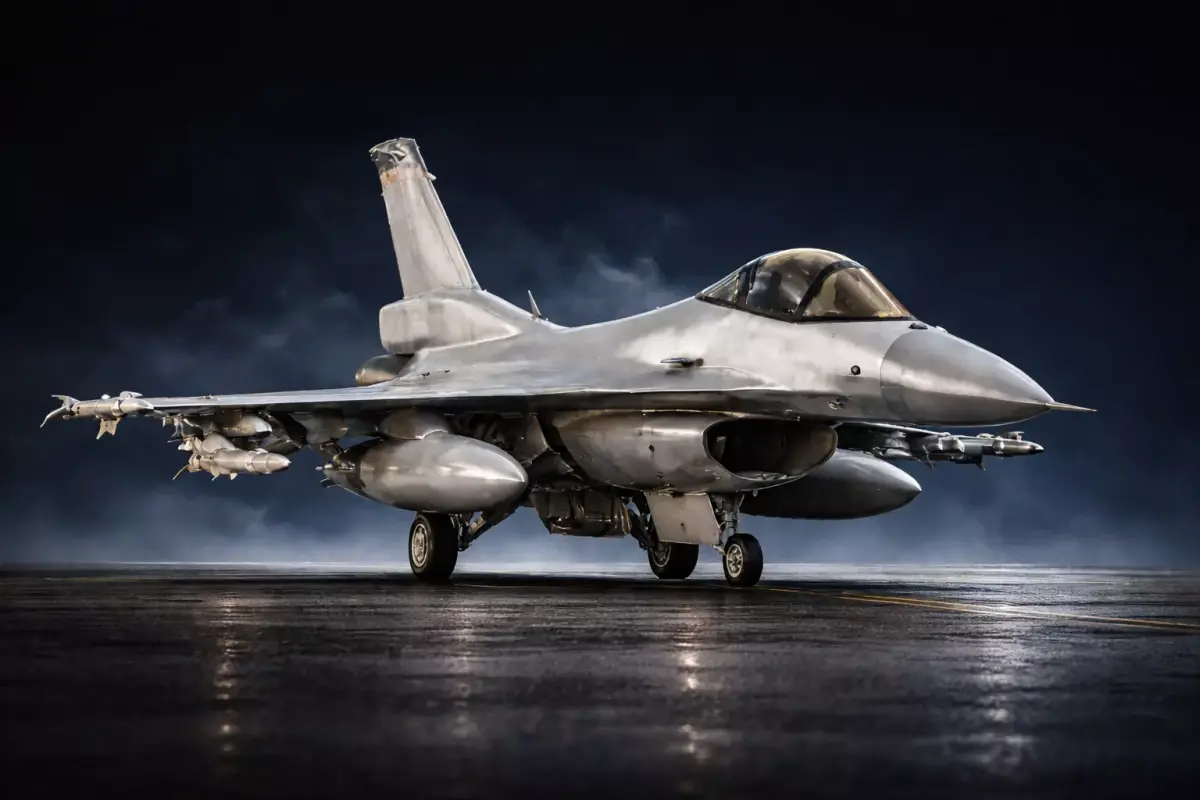 Modern Single Engine Tactical Fighter Jet Model 3D model